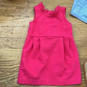 Janie and Jack Girl’s Caribbean Rose Riviera Radiant Ruffle Ponte Dress